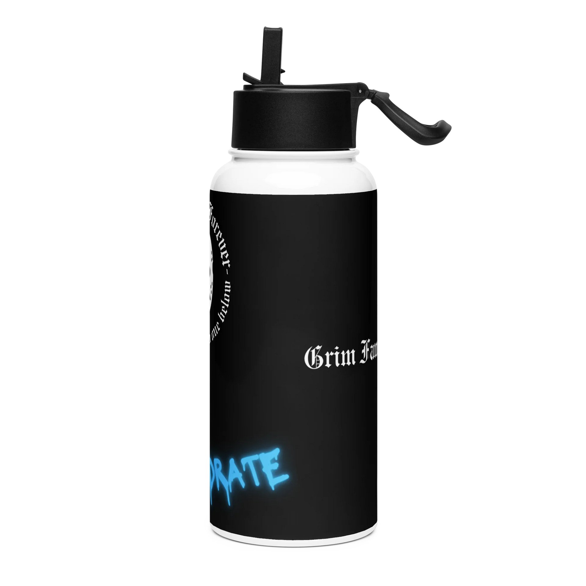 GRIM FAM "HYDRATE” Bottle #6 - Double-walled stainless steel with vacuum insulation -32 oz (950 ml) product image (3)
