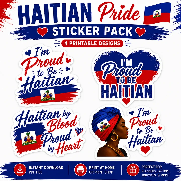 Haitian Pride Sticker Pack product image (1)