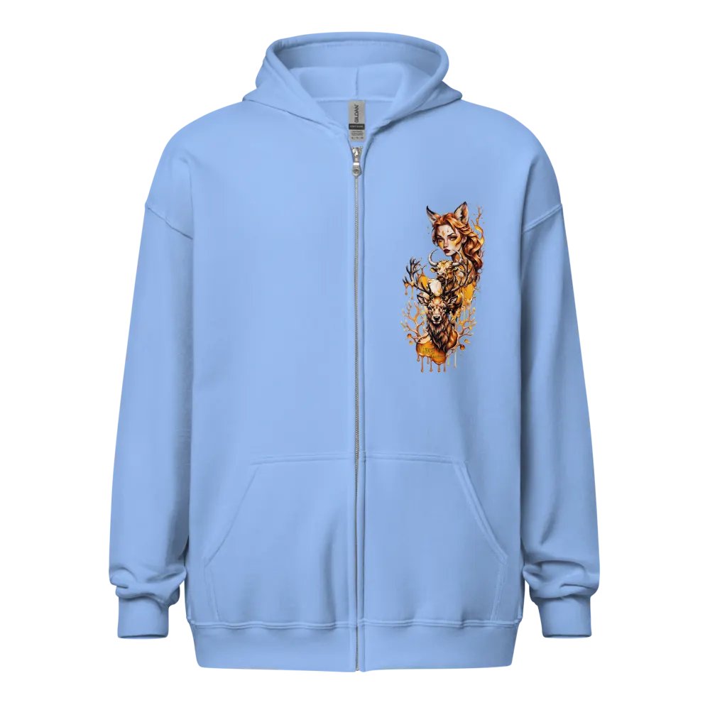 Vixen Stag and Bull Honey Zippy Hoodie product image (16)