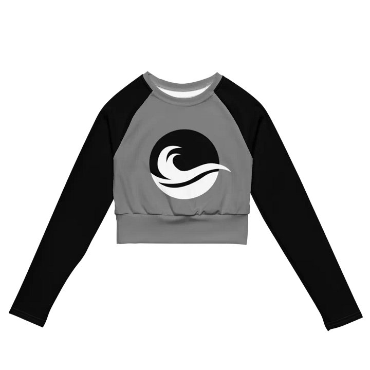 White Wave Cropped Rash Guard product image (1)