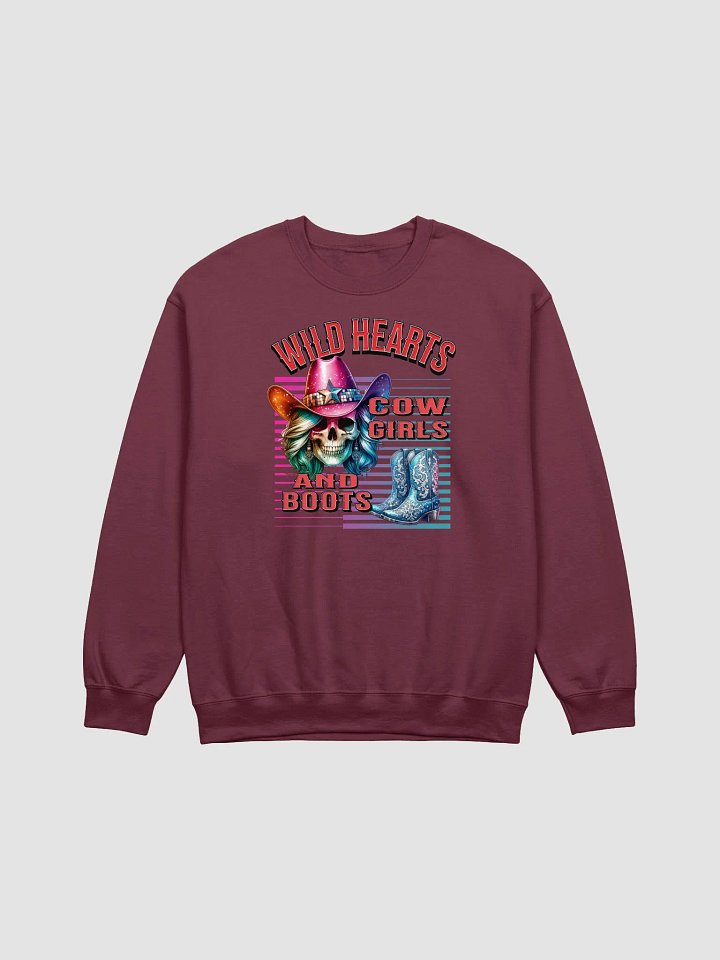 Wild Hearts Cowgirls And Boots Skull Sweatshirt product image (9)