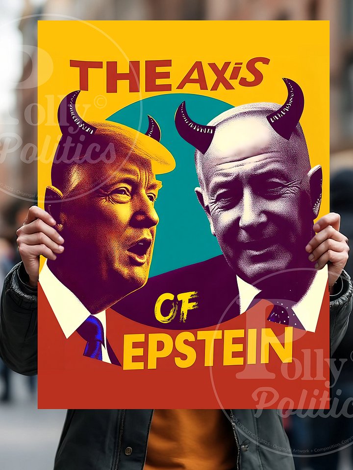 The Axis Of Epstein Trump Netanyahy Protest Sign product image (1)