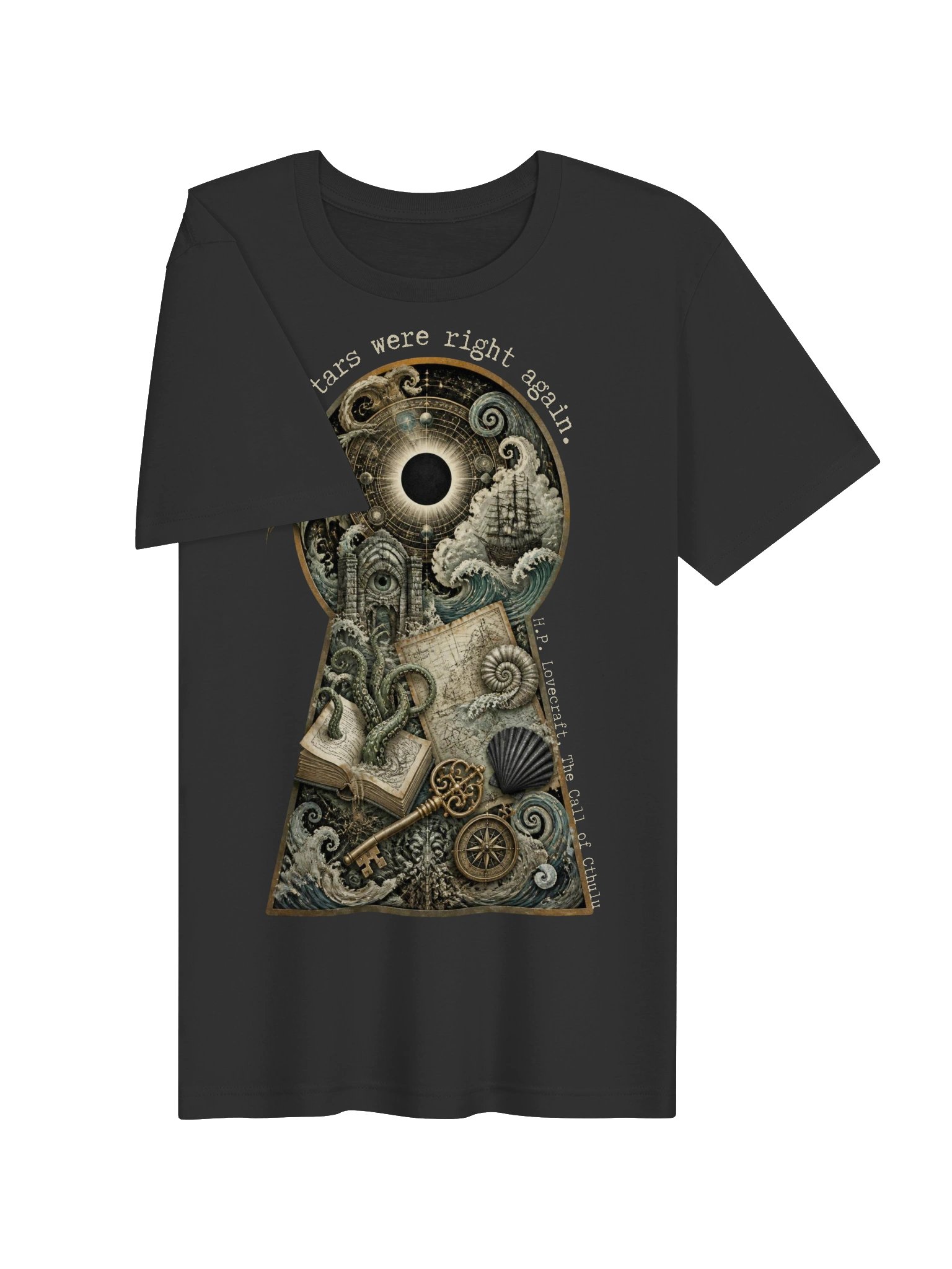 Lovecraft Cthulhu Shirt, Cosmic Horror Keyhole Tee product image (4)