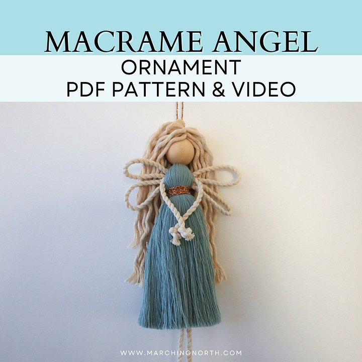 Macrame Angel Wings Wall Hanging Pattern & Angel Ornament Pattern BUNDLE (Digital PDF Pattern) product image (2)