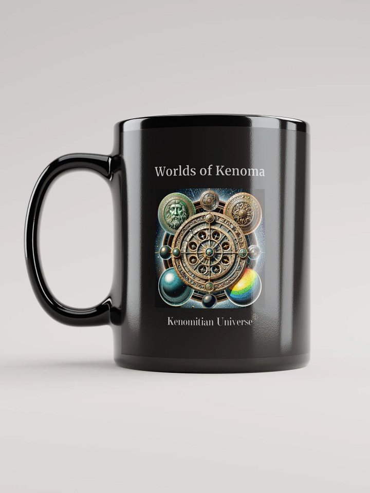 Worlds of Kenoma | Black Glossy Mug product image (2)
