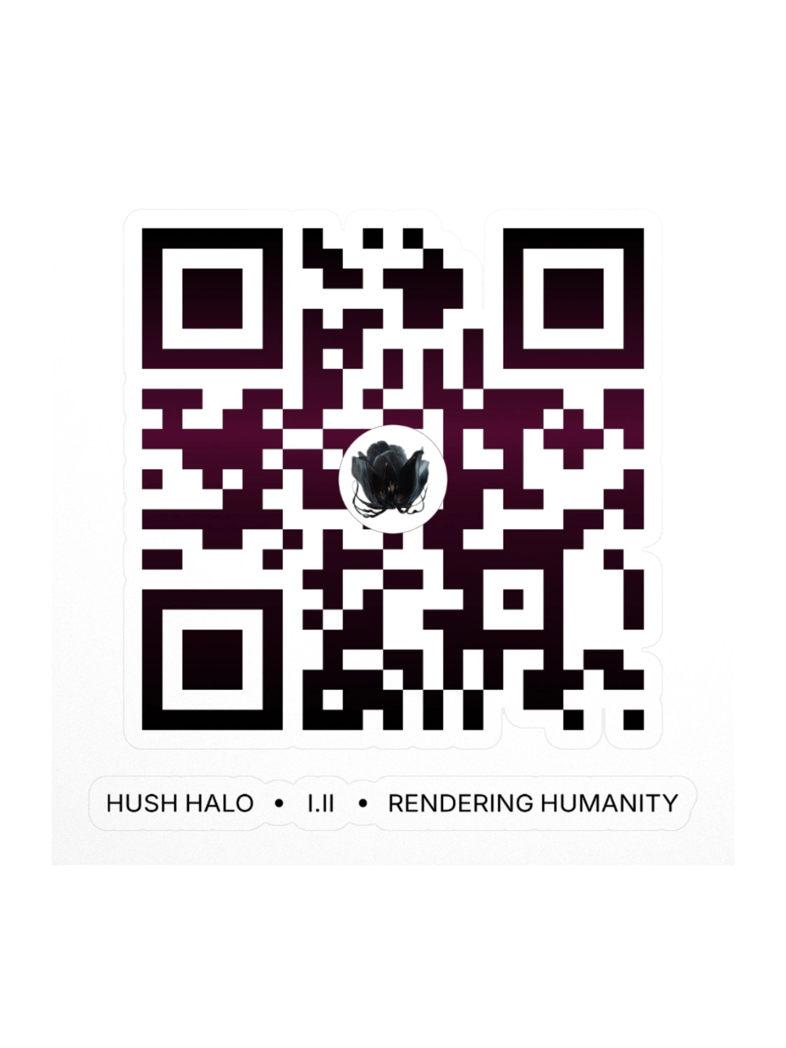 Rendering Humanity QR STICKER + Daily Poetry Experience [AUDIO] product image (6)