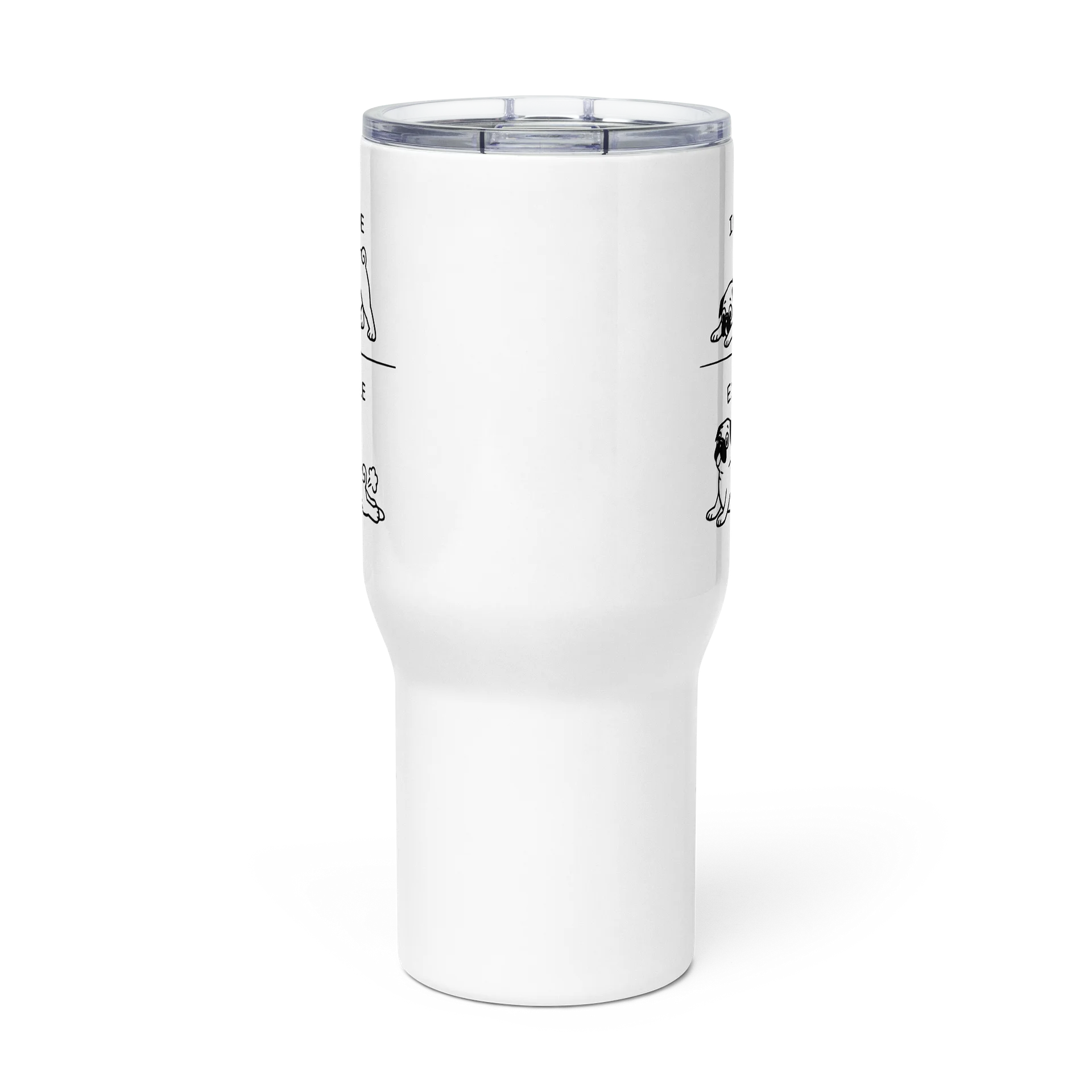 Pug inhale/exhale travel mug product image (2)