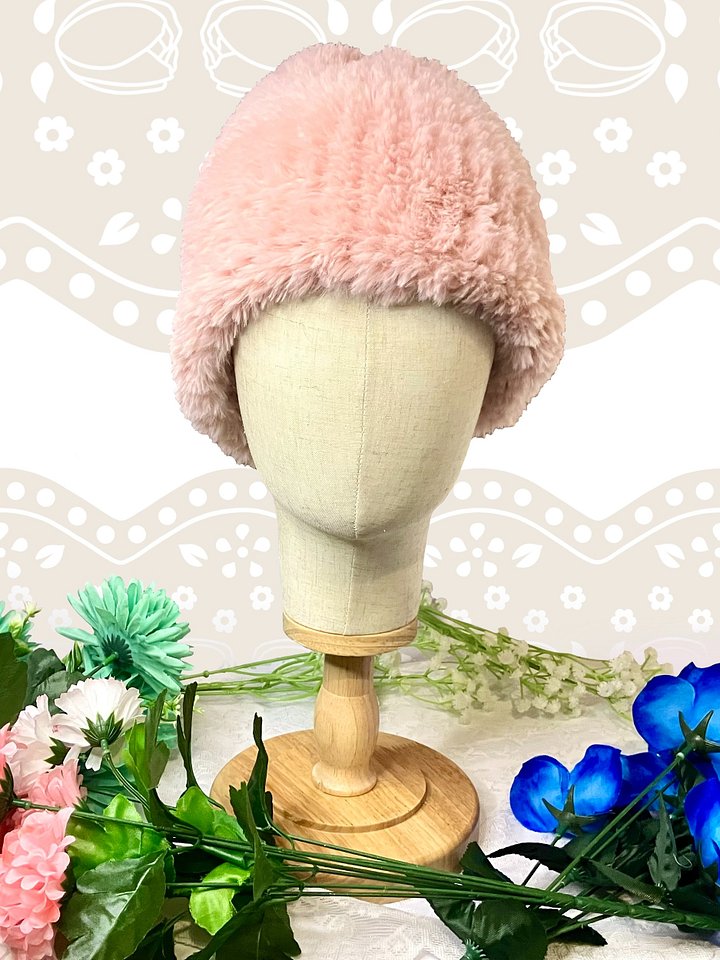 Faux Fur Pink Beanie product image (1)