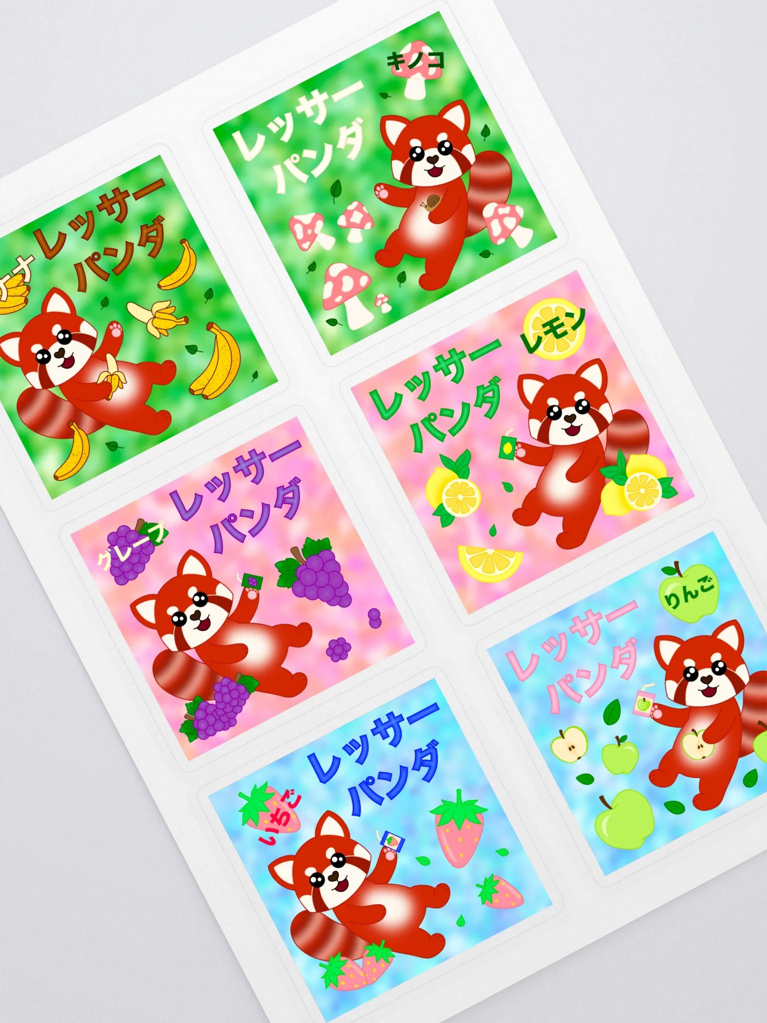 Red Panda Tiles Sticker Sheet product image (1)