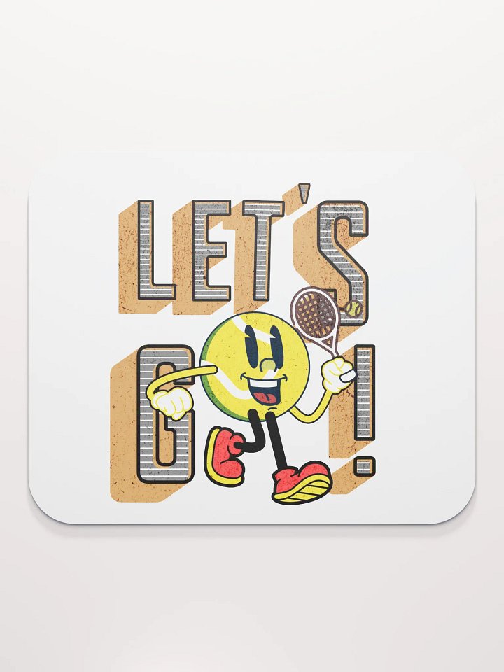 Lets Go Mascot Tennis Ball Mouse Pad product image (1)