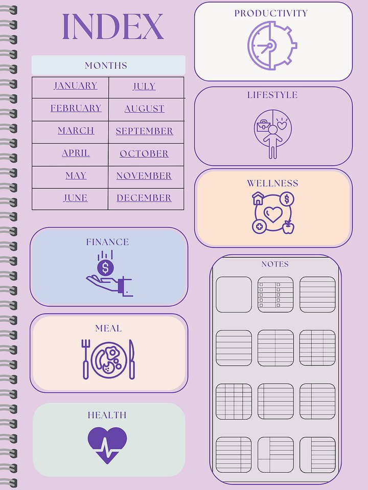 Detailed Undated Planner - Blue product image (2)