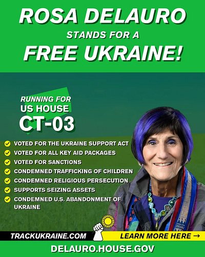 Connecticut's district 3 congresswoman @rosa_delauro has a pro-Ukraine voting record.
✅️Voted for all key aid packages
✅️Vote...