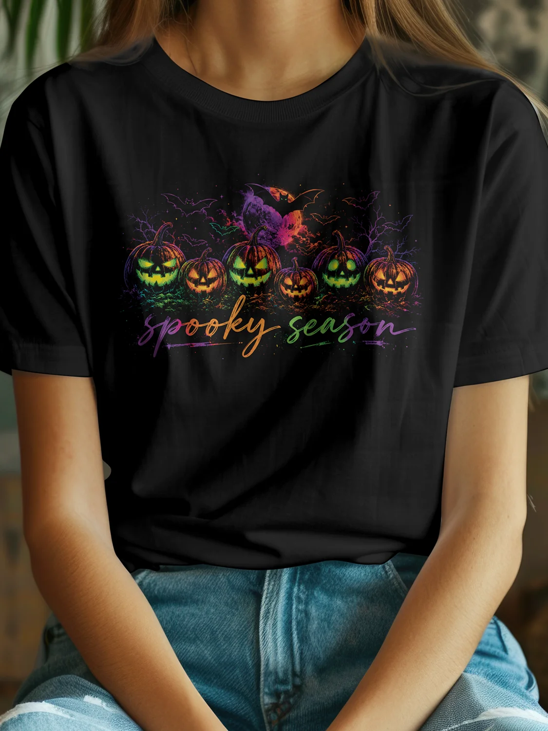 Neon Spooky Season — The Spooky Side Tee product image (3)