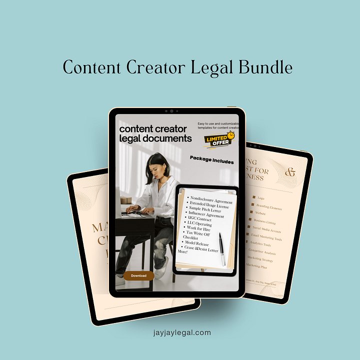 Content Creator Legal Templates Bundle product image (1)