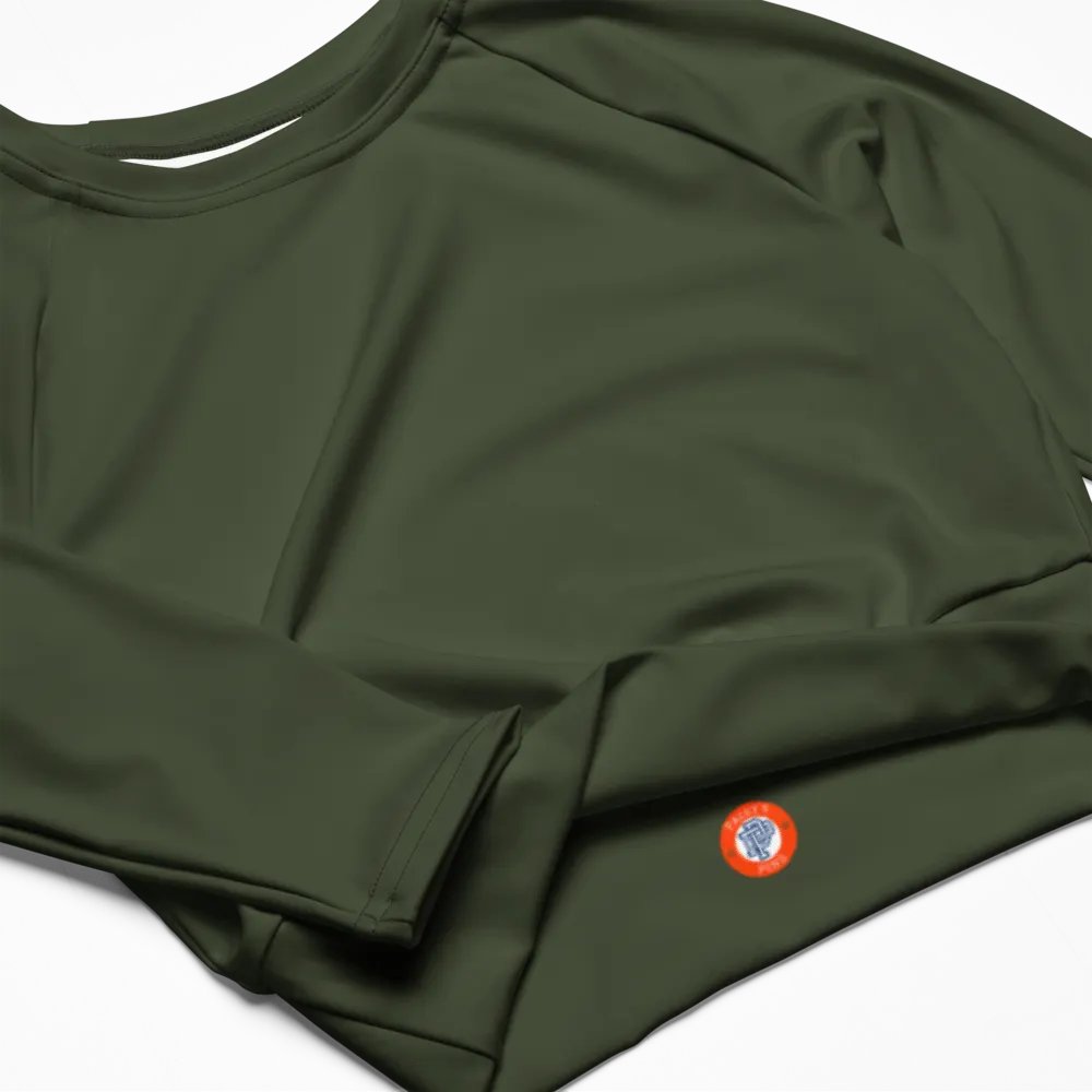 Olive Cropped Rash Guard product image (5)