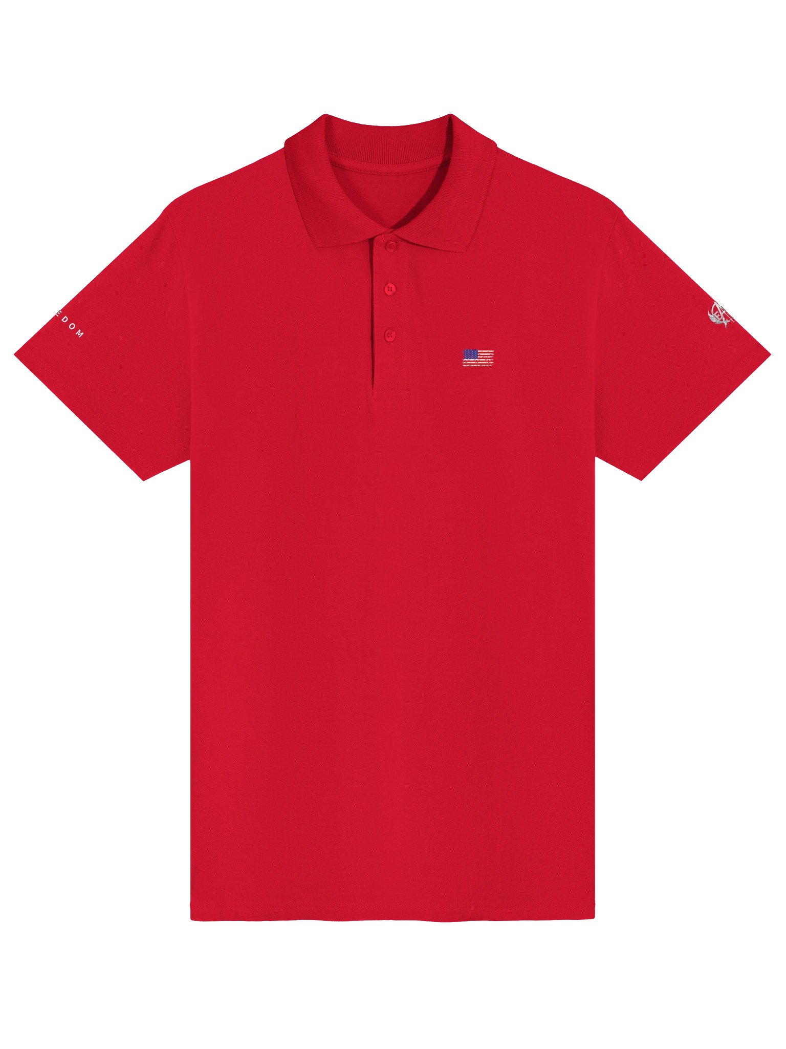 Low Key Freedom Polo American Flag product image (1)