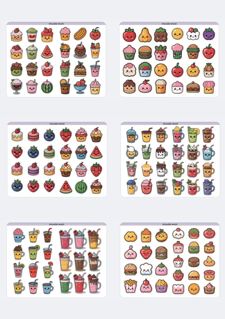 Food & Drink Sticker Pack (Cute Style) product image (2)
