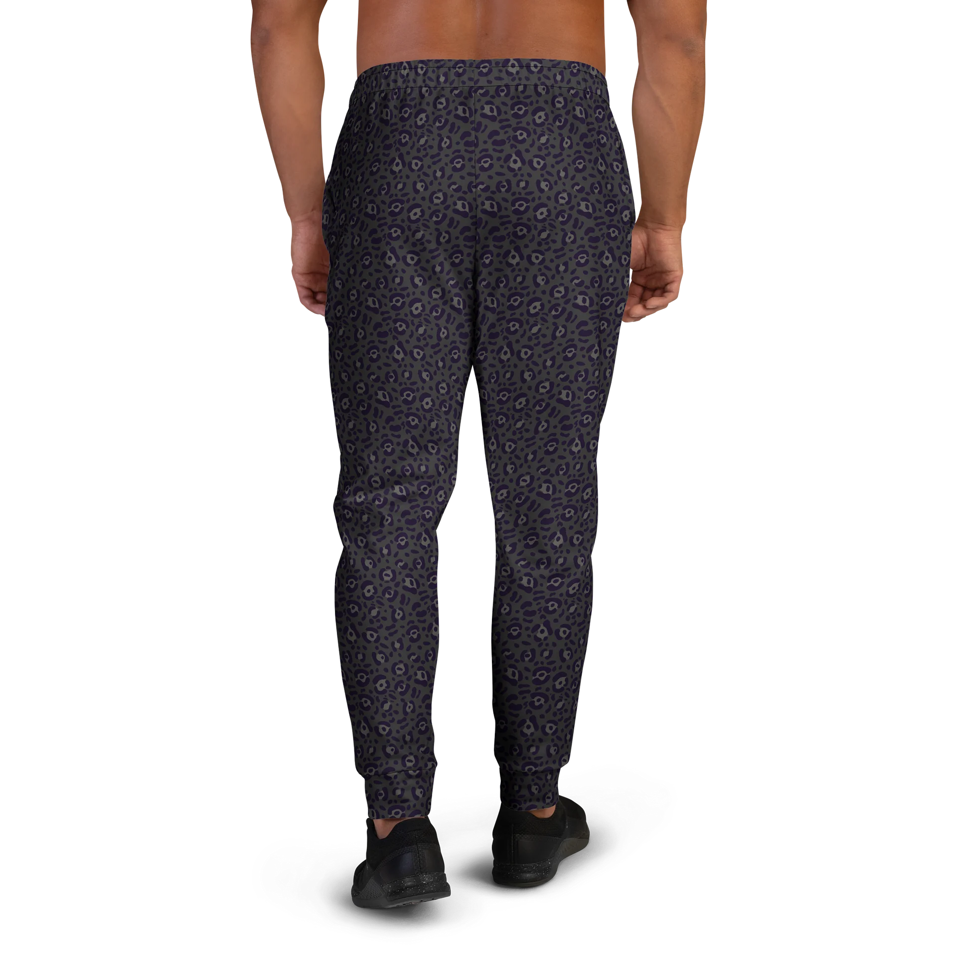 Trendy Bold Black Leopard Print Men’s Joggers product image (3)