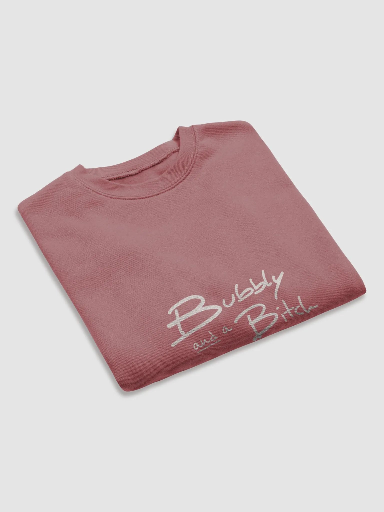 Bubbly and a B*tch (white design) Women's Fleece Crop Sweatshirt product image (31)
