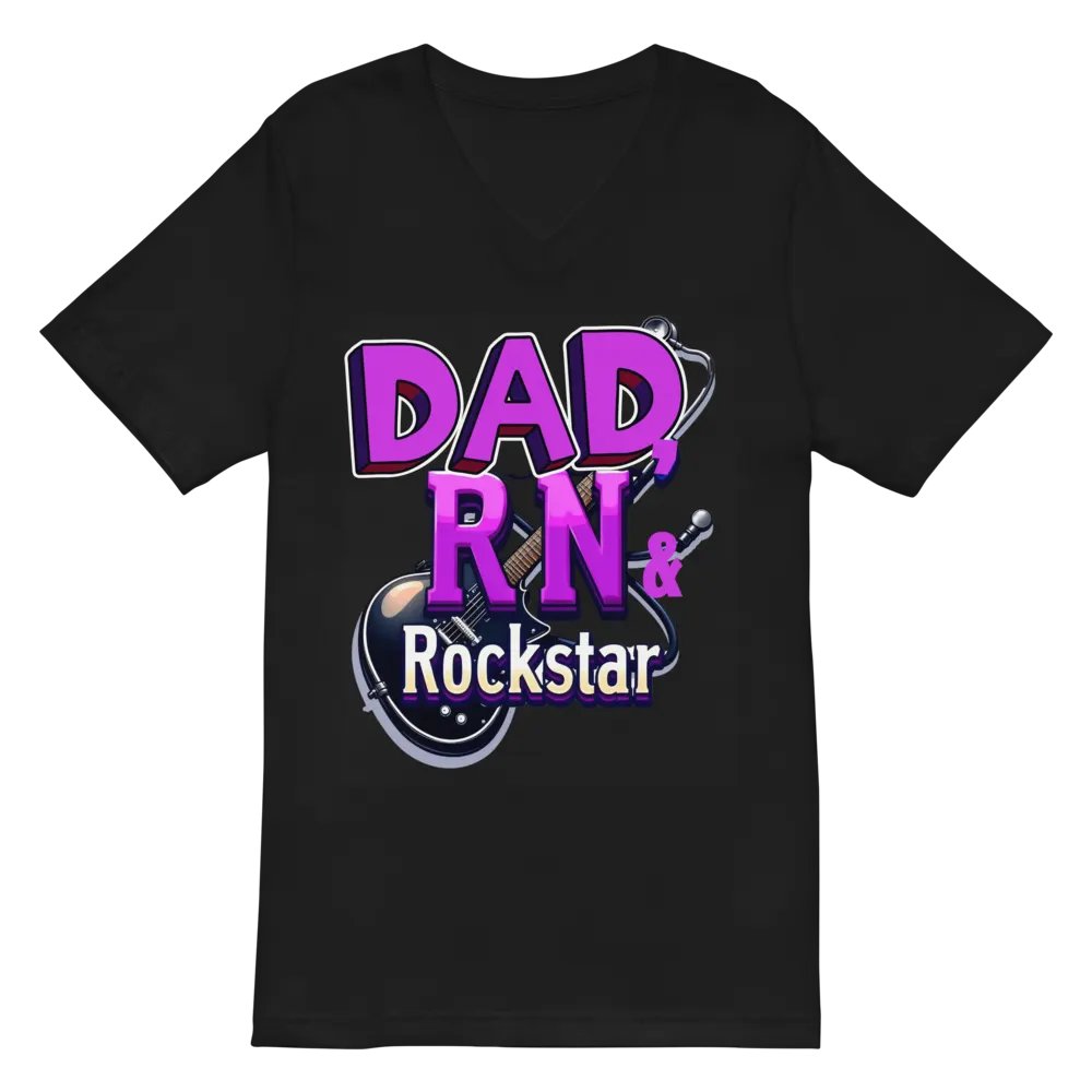 Rockstar Dad V-Neck Tee product image (3)