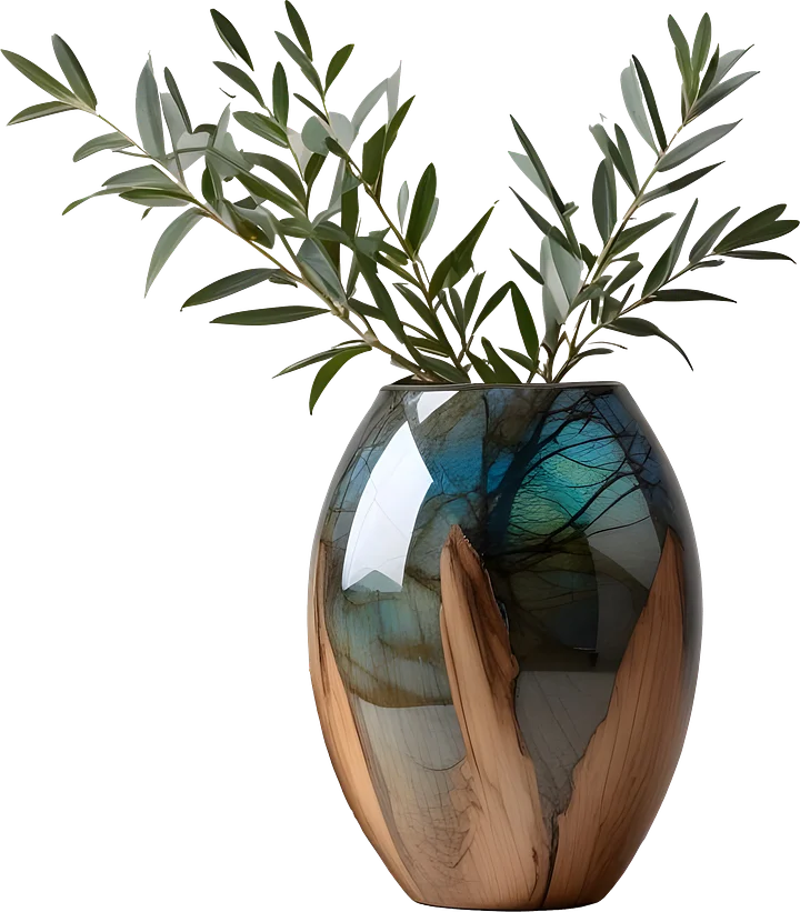 Natural Harmony – Artisan Vase PNG product image (1)