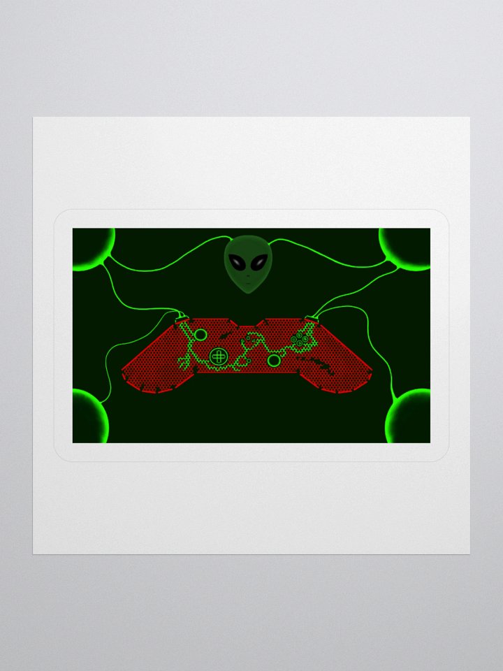 Futuristic Gaming Controller Kiss Cut Stickers product image (4)
