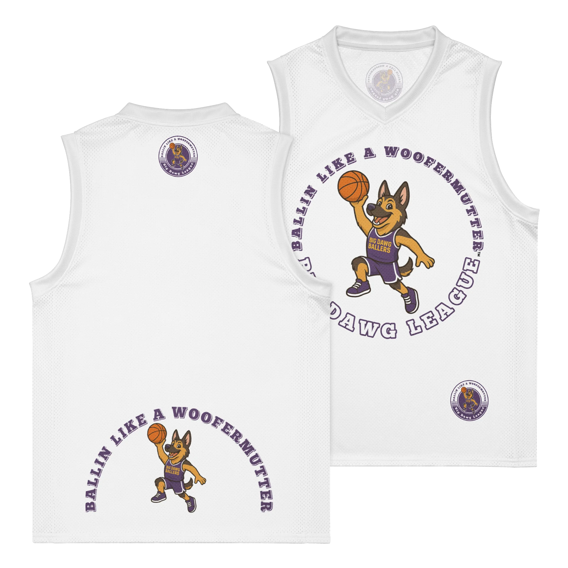 German Shepherd Ballin Like A WooferMutter™ Premium Basketball Jersey product image (1)