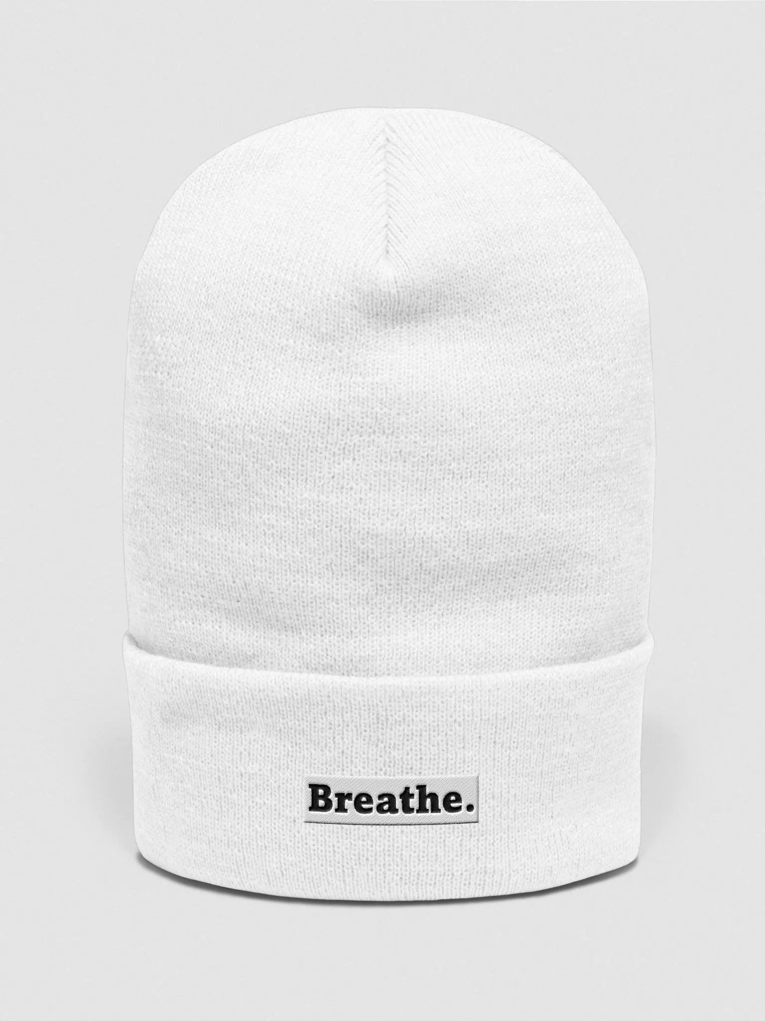 Breathe. ⏐ Beanie ⏐ White product image (1)