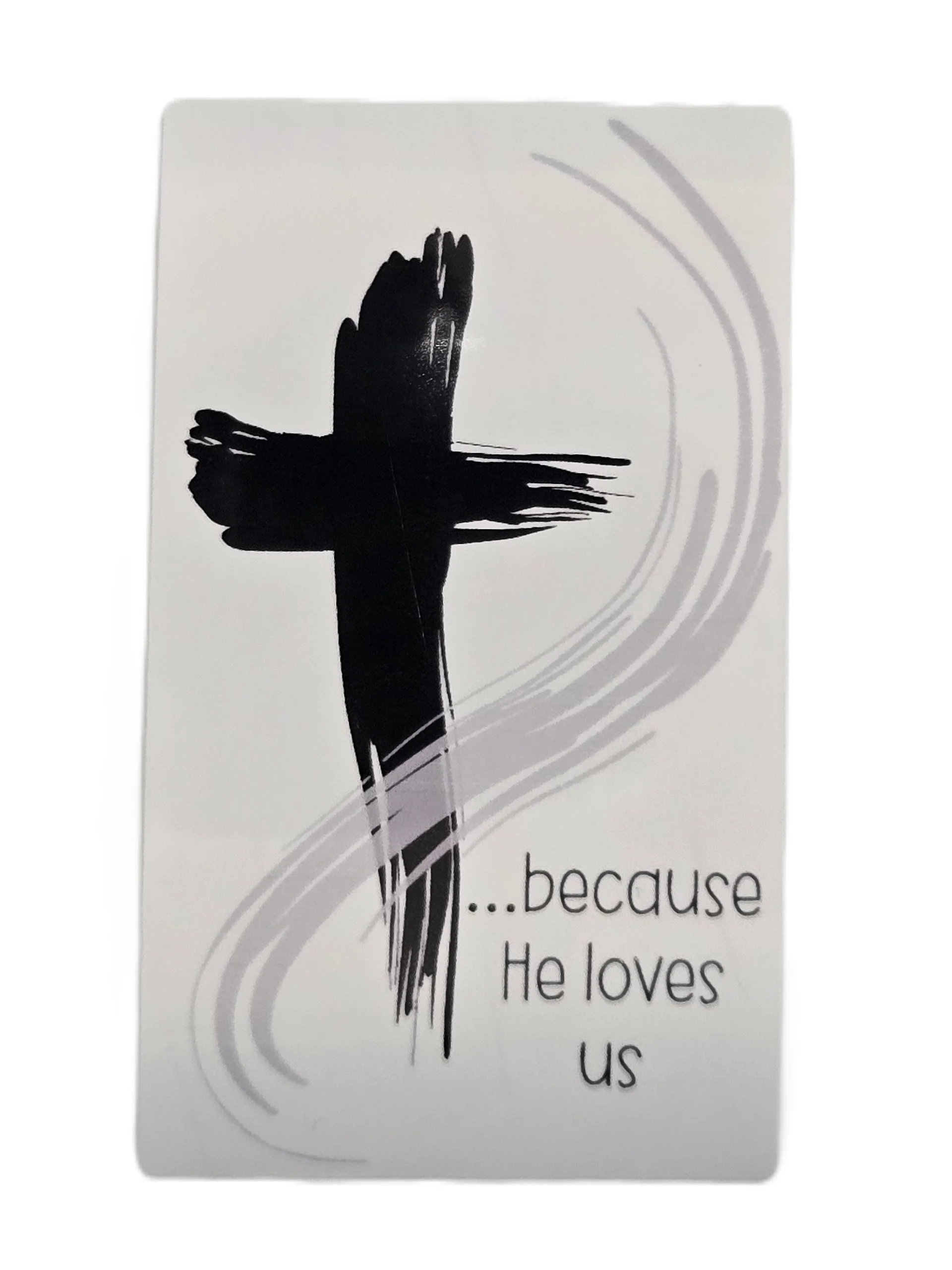 Because He loves us Cross sticker product image (1)
