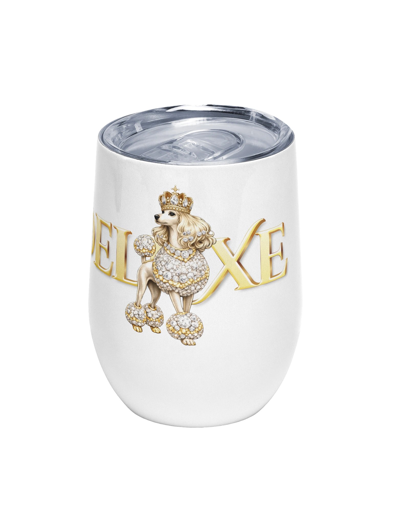 Deluxe White Poodle Wine Tumber product image (2)
