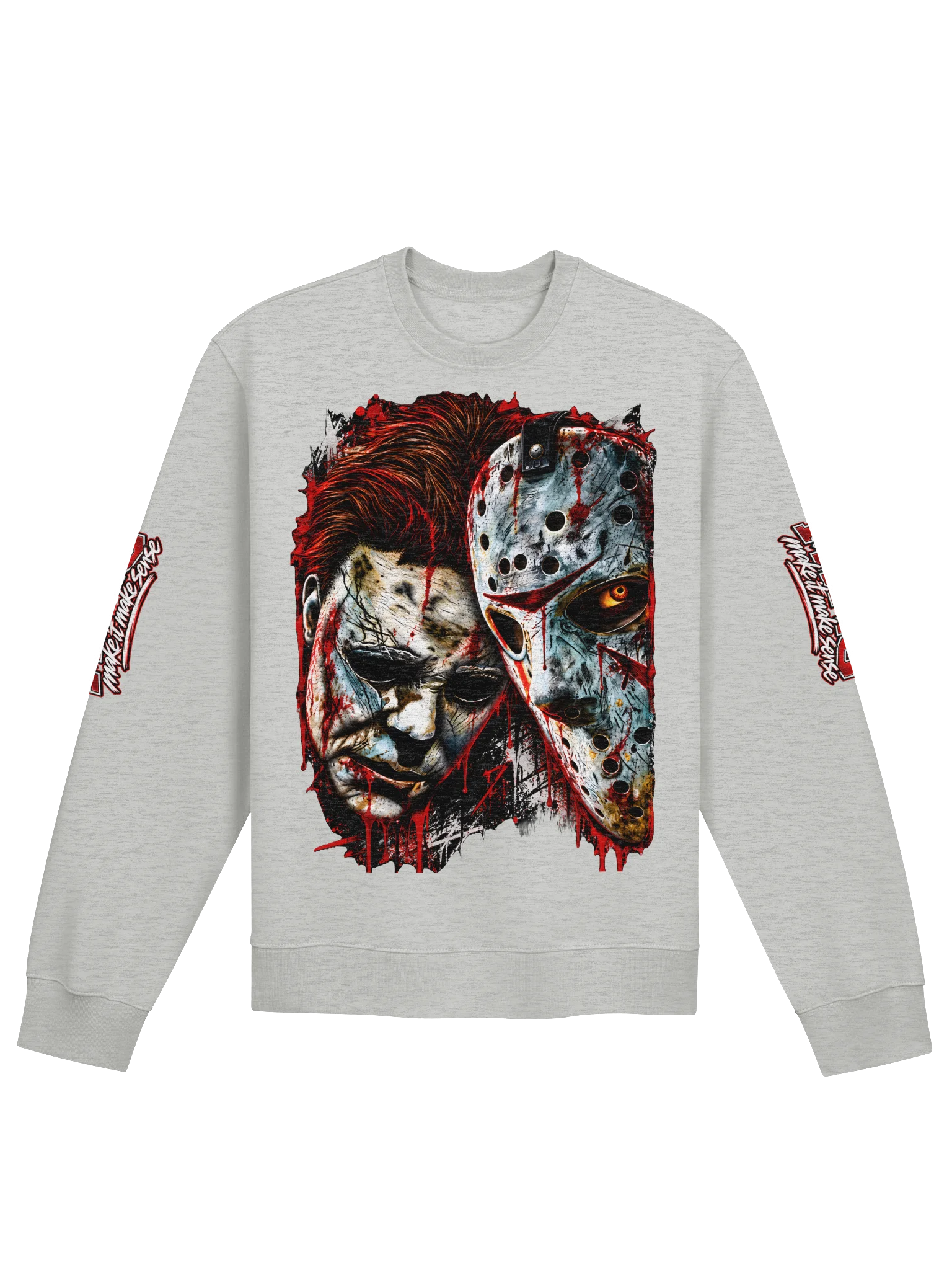 Twin Mask Horror Sweatshirt product image (1)