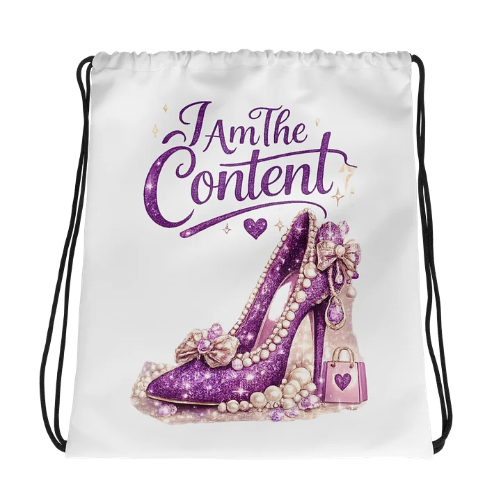 Glam Purple Heels Drawstring Bag product image (1)