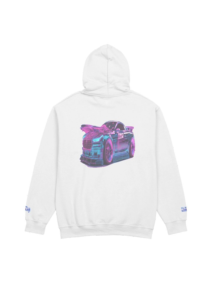 D3a1hXSaga – Neon Reaper Drift Classic Hoodie - White Edition product image (2)