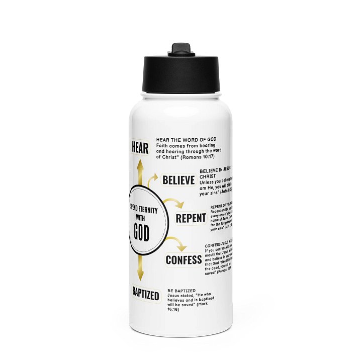 Stylish Faith-Inspired Stainless Steel Water Bottle product image (1)