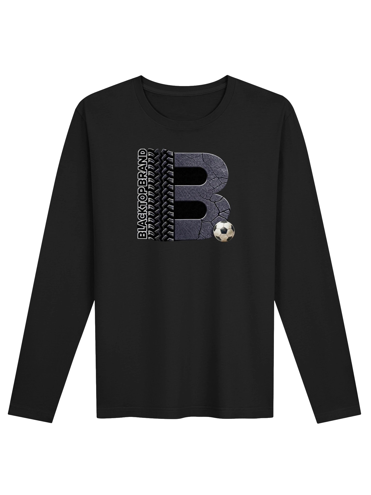 Blacktop Brand Soccer Logo Fitted Long Sleeve Performance Tee product image (3)