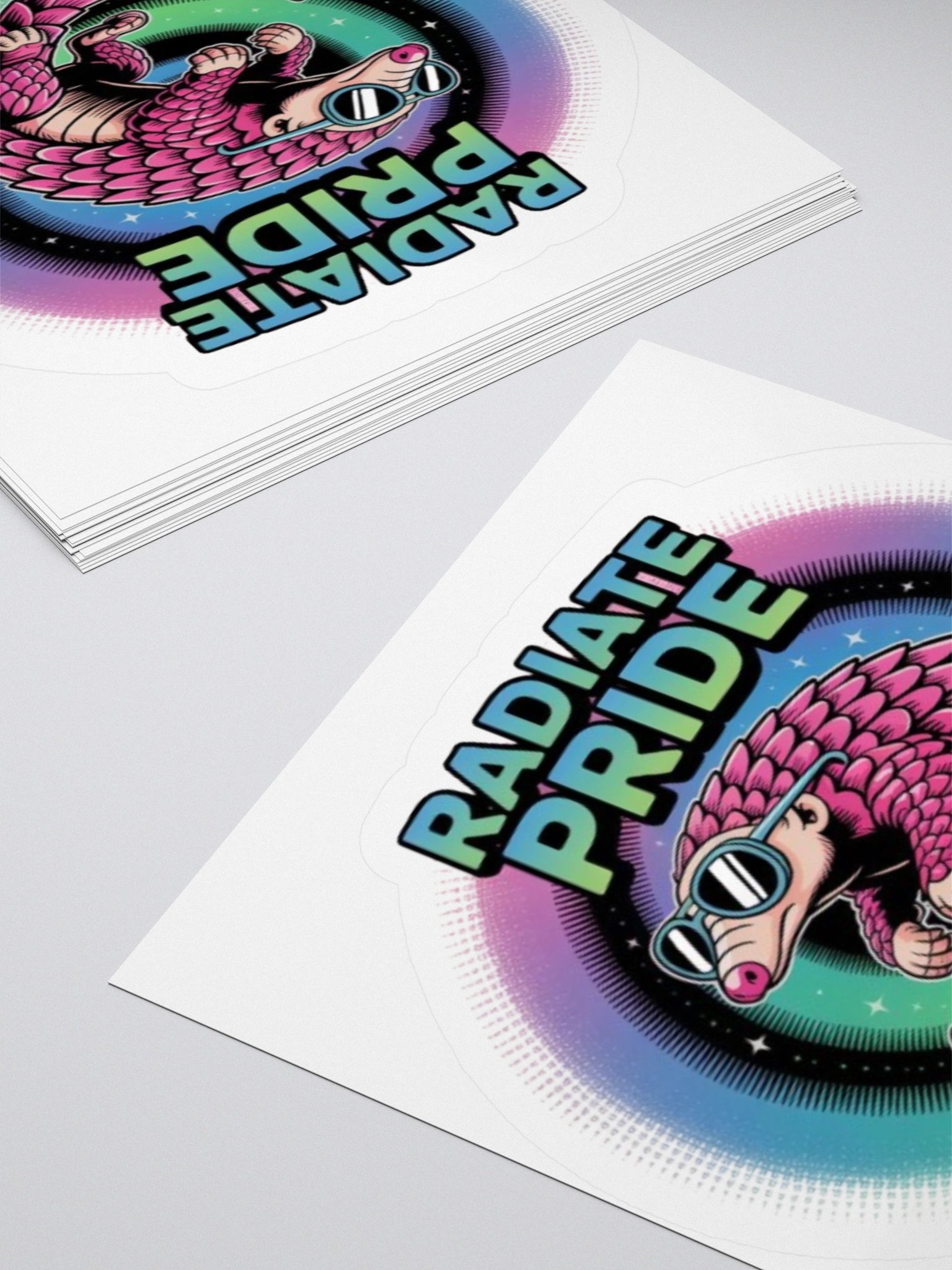 Exclusive 'Radiate Pride' Pangolin Sticker – Vibrant Vinyl Design for Indoor Use product image (10)