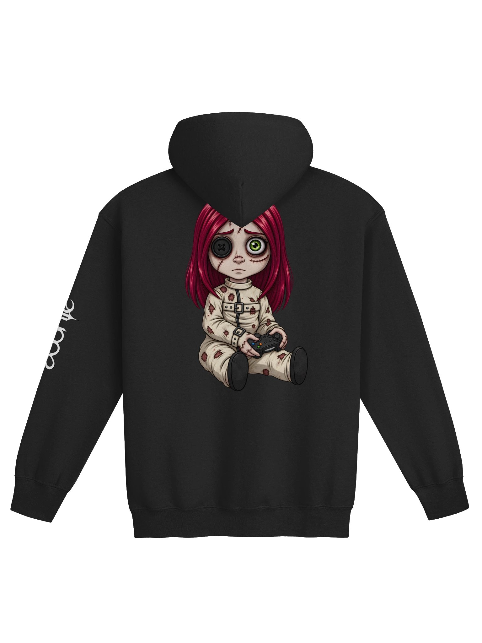 Creepy Gamer Doll – Unisex Zip Hoodie product image (1)