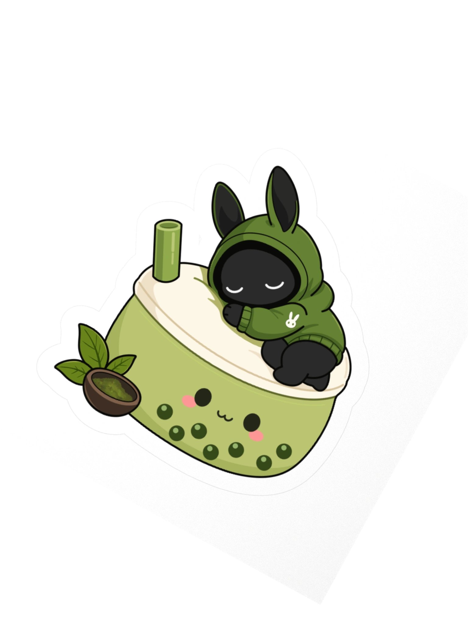 Poochoki Sleeping Matcha Boba Beanbag Sticker product image (4)