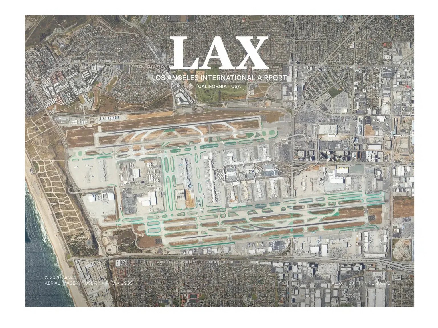 LAX - Los Angeles International Airport Aerial Poster product image (1)