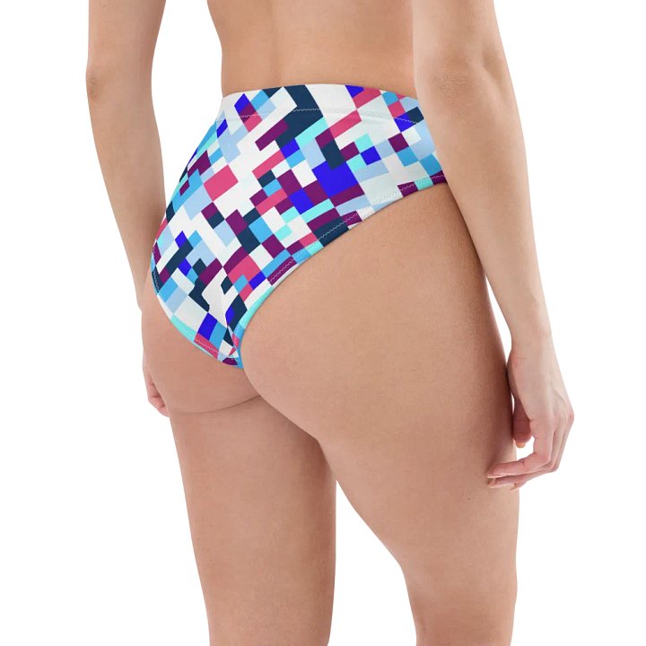 Colorful Mosaic Pattern Design High Waisted Bikini Bottom - v1 product image (2)