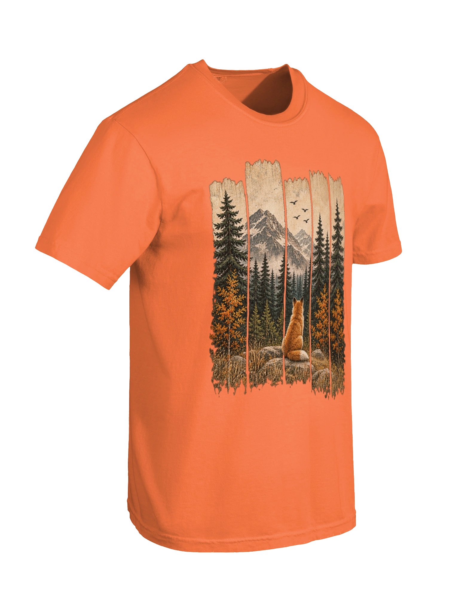AUTUMN FOX FOREST T-SHIRT | WILDLIFE ART product image (7)