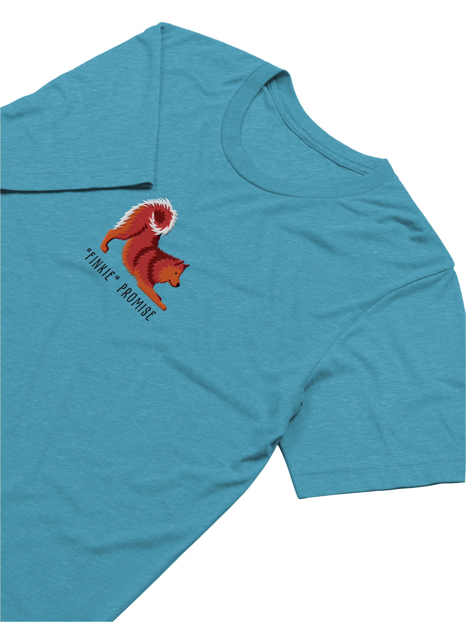 Finkie Promise T-Shirt(Embroidered) of a Finnish Spitz(Red) product image (18)