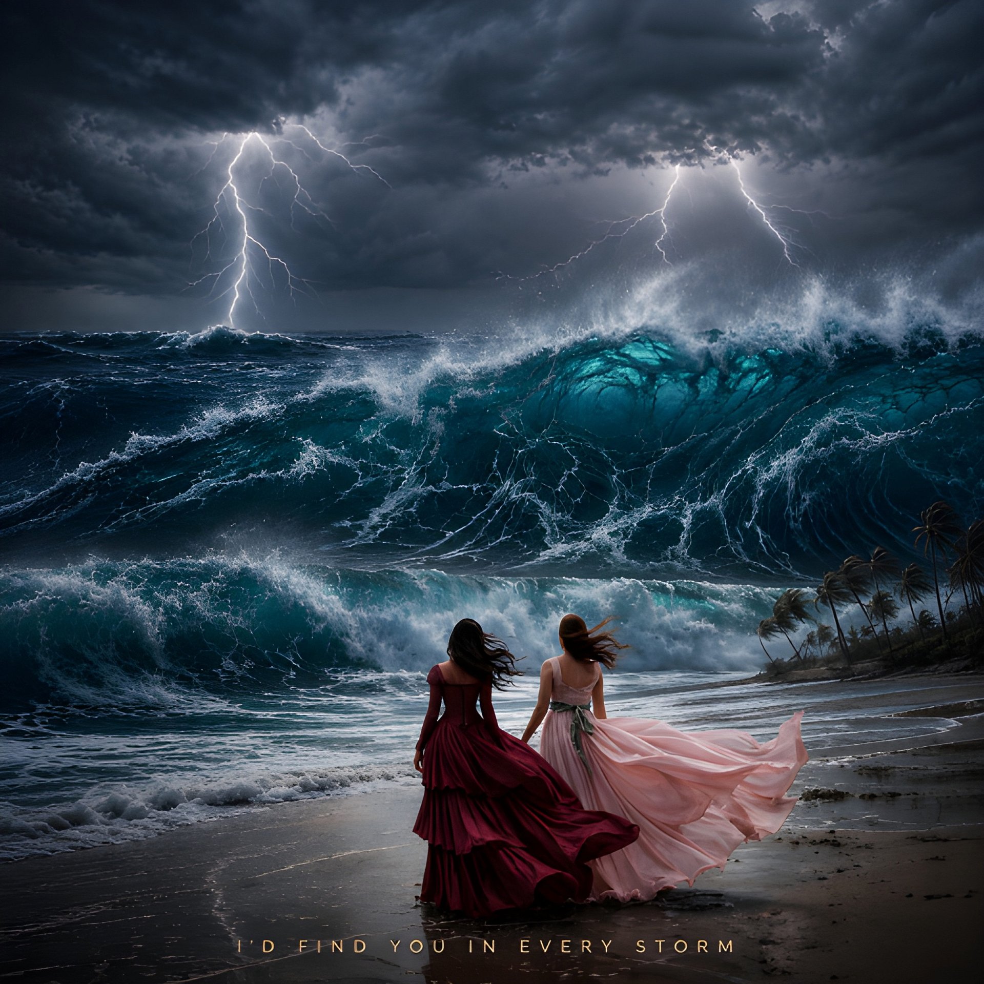 Stormy Ocean Romance Wall Art, I’d Find You in Every Storm, Coastal Love Decor, Digital Download! product image (2)