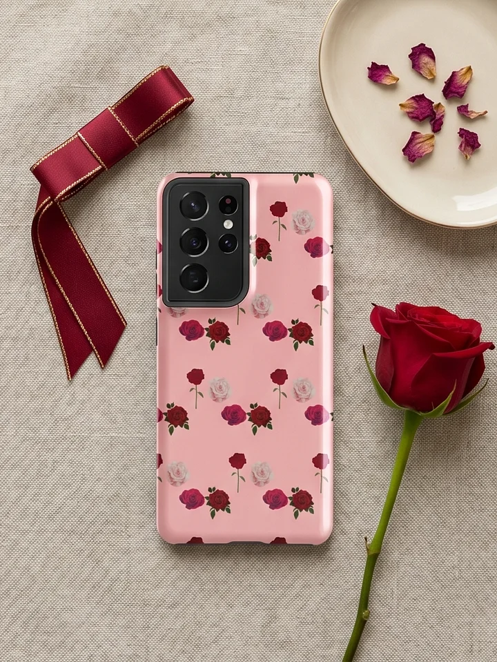 Pink Rose Grid Tough Case for Samsung product image (1)