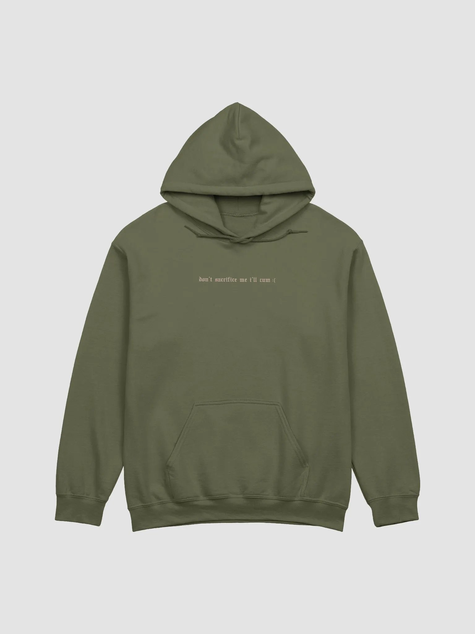 'Don't Sacrifice Me I'll Cum :(' Hoodie (9 Colours Available) product image (1)