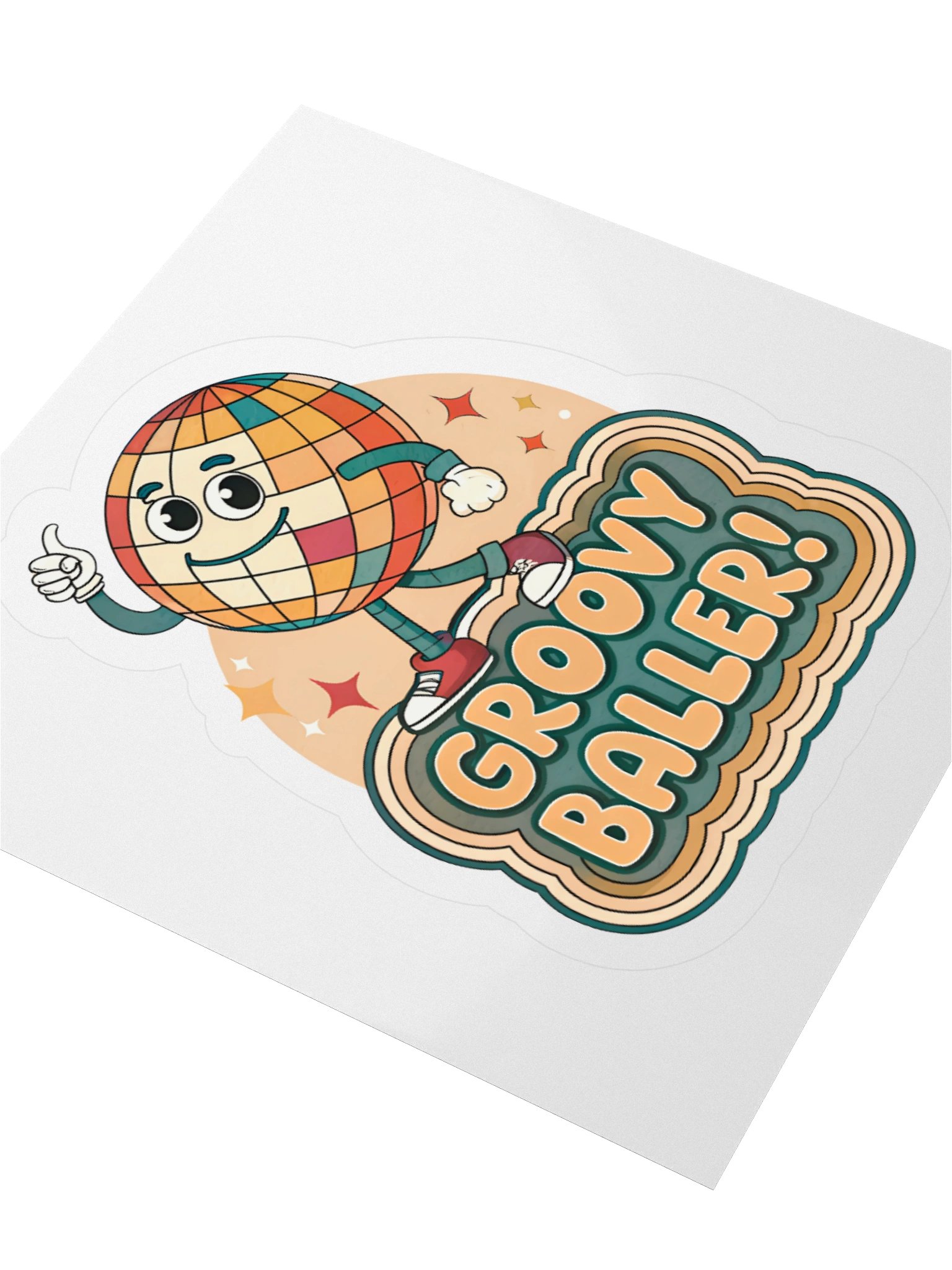 Groovy Baller Kiss Cut Stickers product image (3)