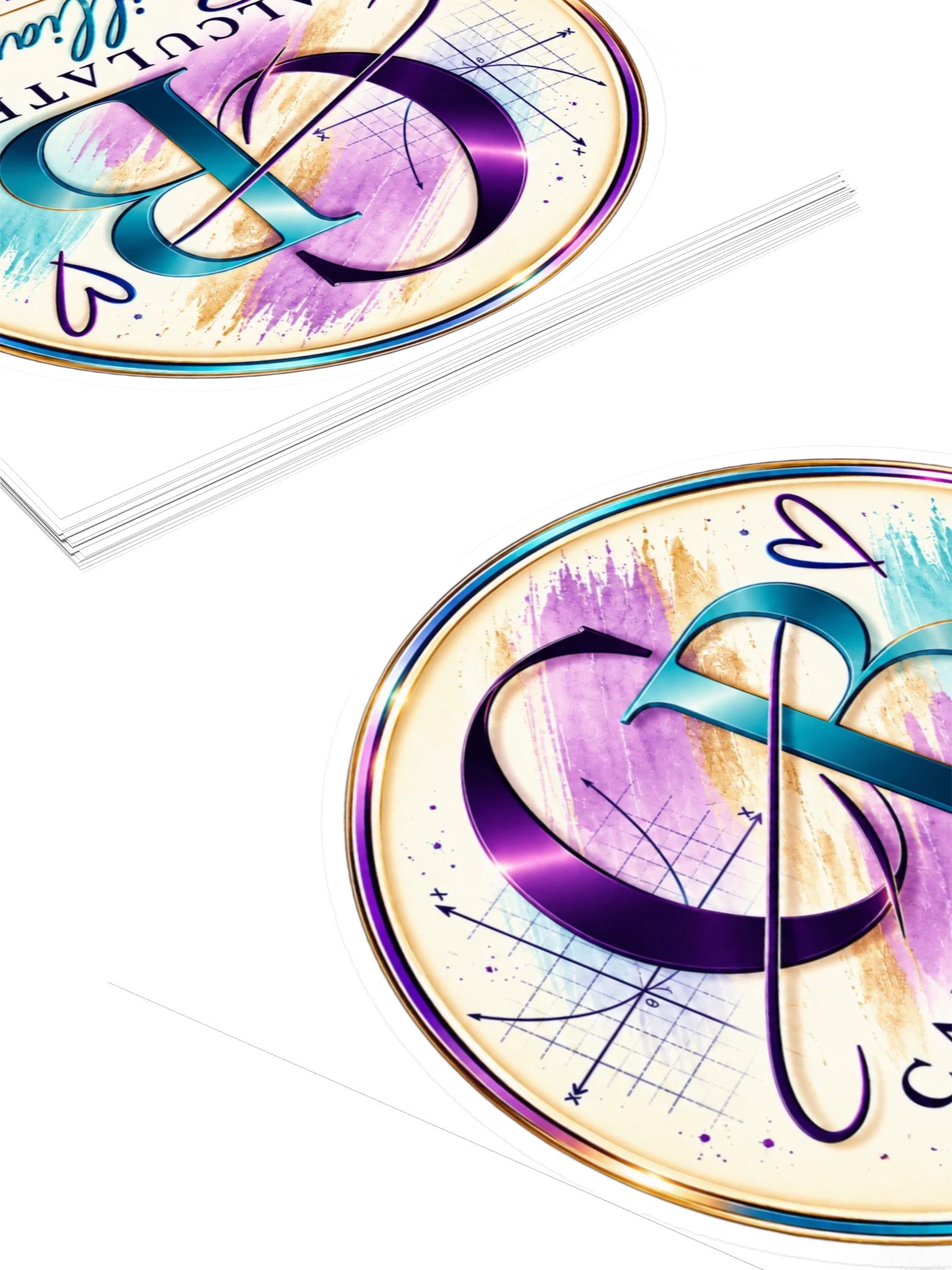 CB Signature Gold Logo Sticker 4"x4" product image (4)