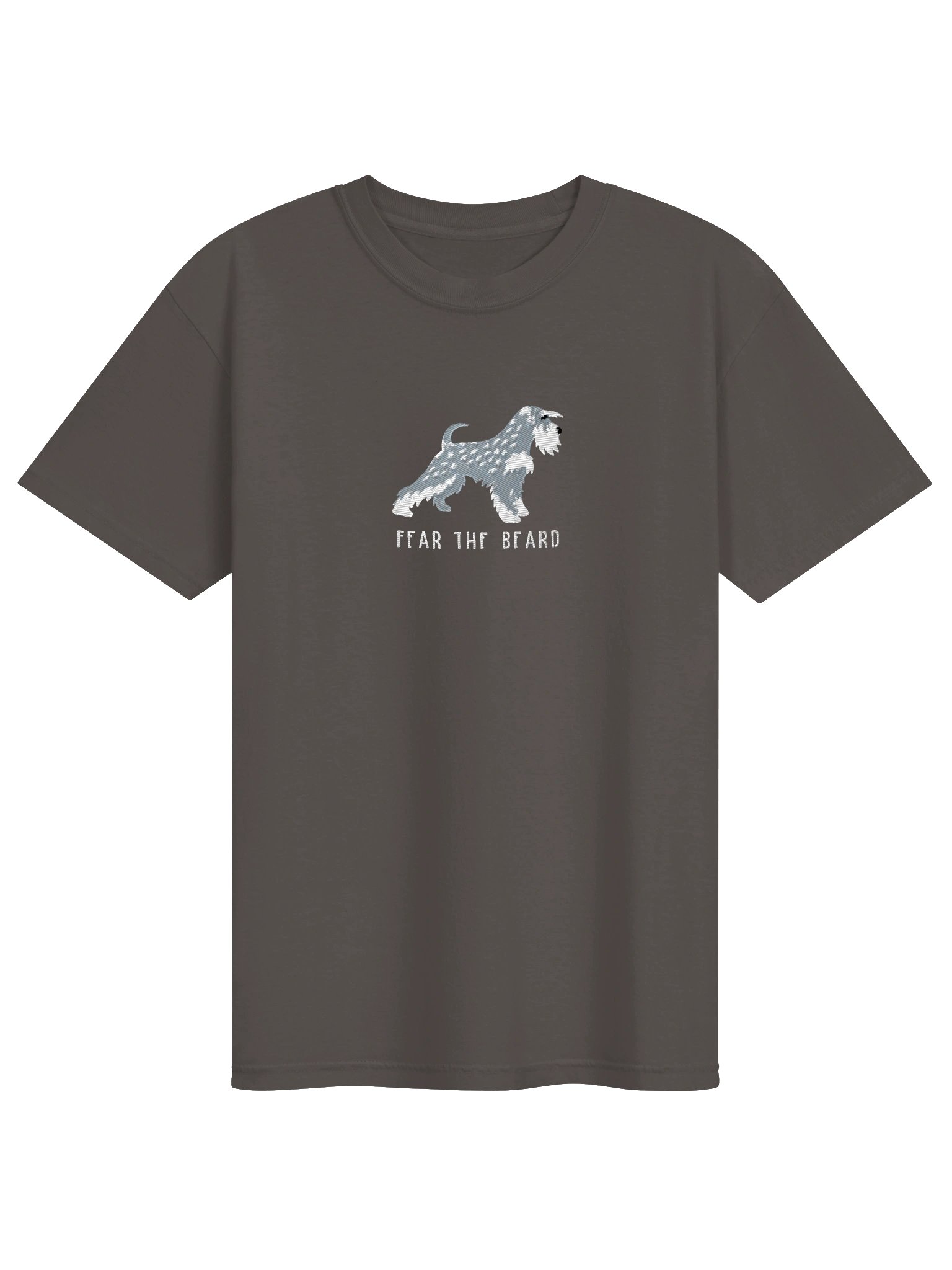 Fear the Beard T-Shirt(Embroidered) of a Miniature Schnauzer(Salt & Pepper) product image (9)