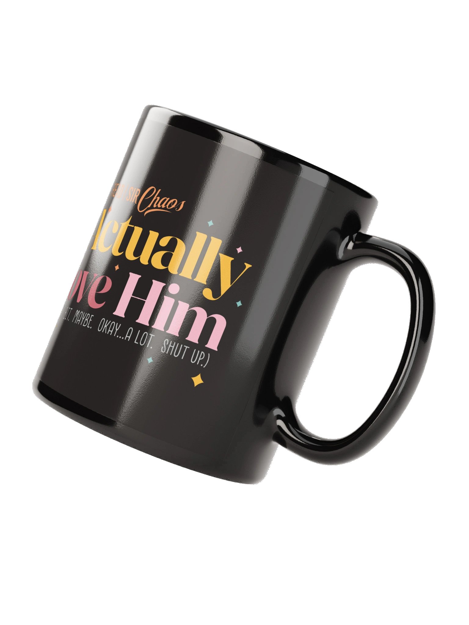 I Actually Love Him Black Mug product image (4)