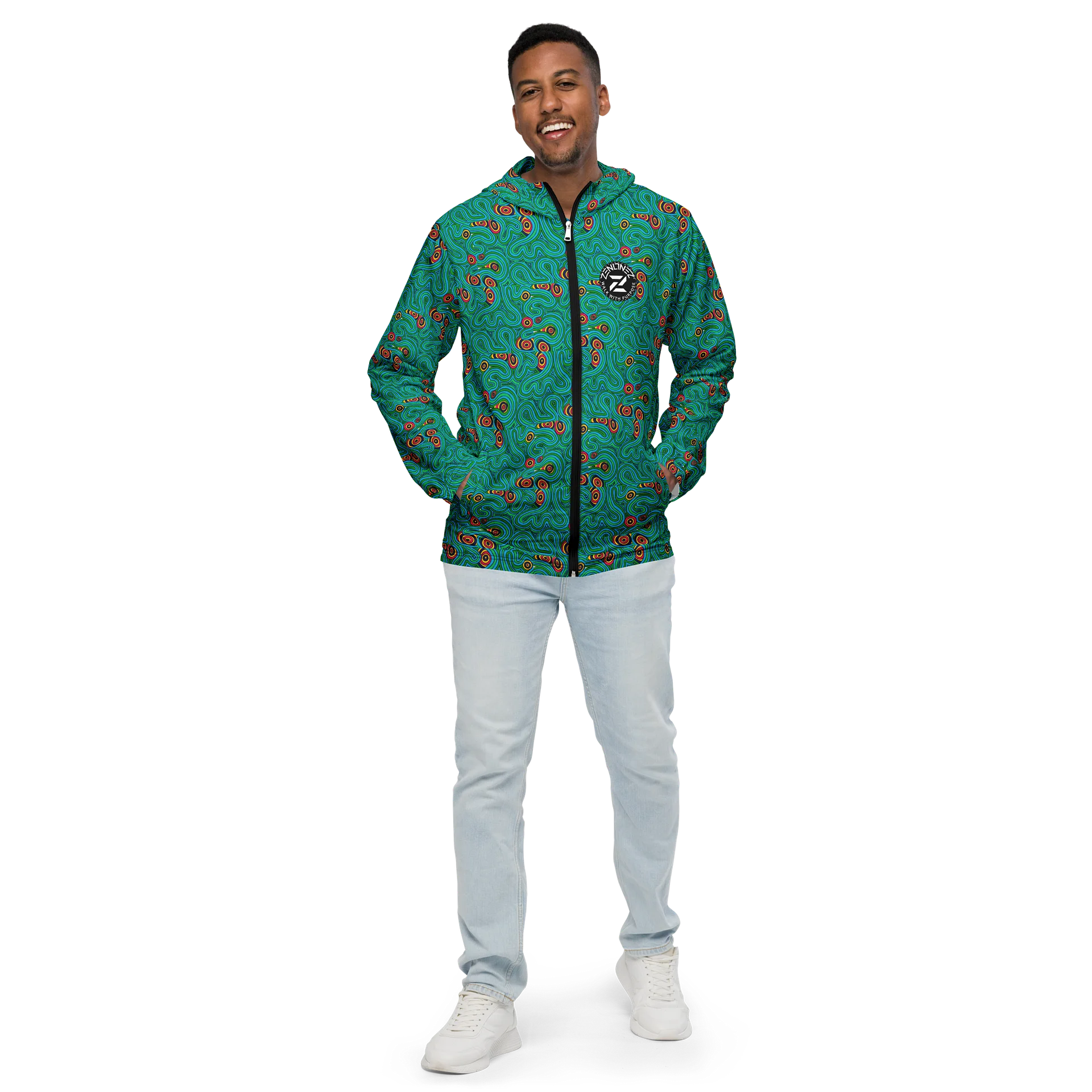 Malachite Dreams 2 Unisex Windbreaker product image (1)